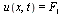 u(x, t) = F[1]